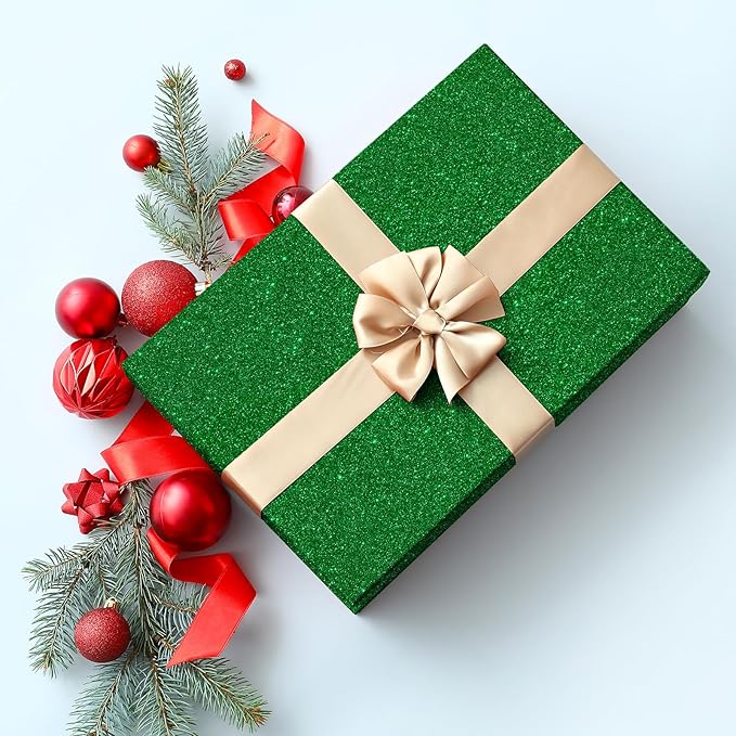 CHIHUT 15.7''x236'' Sparkly Green Glitter Wallpaper Stick and Peel Glitter Contact Paper Decorative Self Adhesive Green Glitter Wall Paper Roll Removable Wallpaper for Bedroom Walls Cabinets Dresser