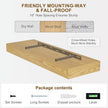 Fun Memories Floating Shelves for Wall, 24Inch Floating Shelves Set of 2, Hanging Shelf with Invisible Brackets, Wood Shelves for Living Room, Bedroom, Kitchen, Oak