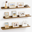 Axeman 36 Inch Floating Shelves | Brown Picture Ledge Shelf Set of 3 | Rustic Brown Wood Wall Shelves with Lip | 36