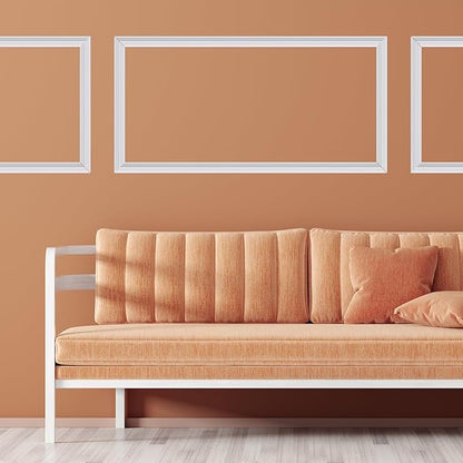 3 PCS Premade Wainscoting Panels peel and stick Accent Wall Panels For Interior Wall Decor Easy DIY Build And Batten Chair Rail & Picture Frame Door Decor (12 x 24 in)