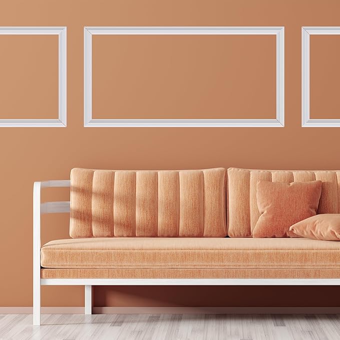 3 PCS Premade Wainscoting Panels peel and stick Accent Wall Panels For Interior Wall Decor Easy DIY Build And Batten Chair Rail & Picture Frame Door Decor (12 x 24 in)
