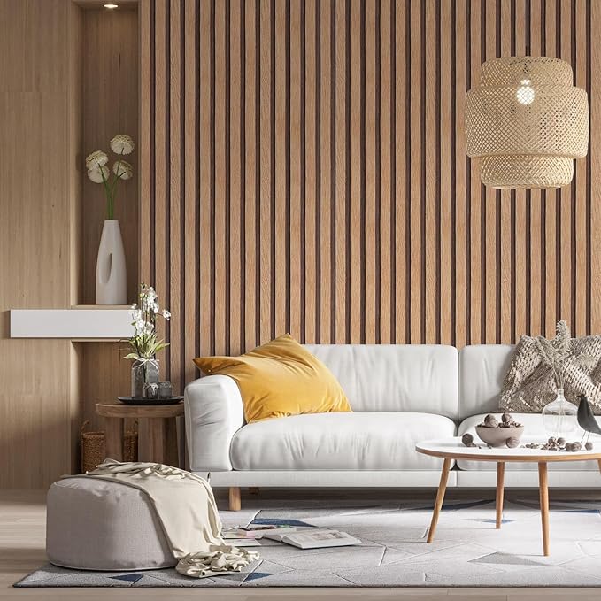 Yun-aeon Natural Wood Peel and Stick Wallpaper Wood Slats - 17.3