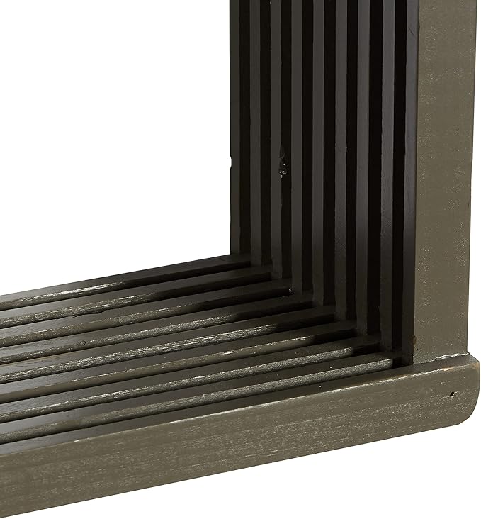Deco 79 Wall Shelf, 23" L x 7" W x 12" H, Grey