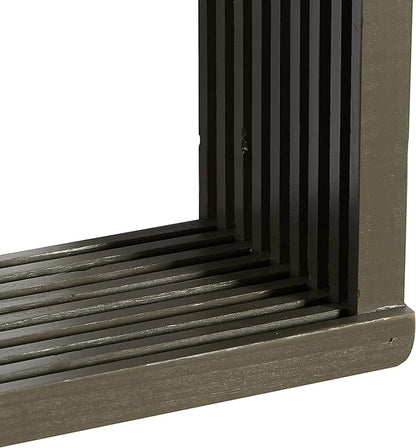 Deco 79 Wall Shelf, 23" L x 7" W x 12" H, Grey