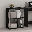 Furinno Jaya Simple Design 3-Tier Bookcase/Bookshelf/Display Rack with Stainless Steel Tubes, Americano