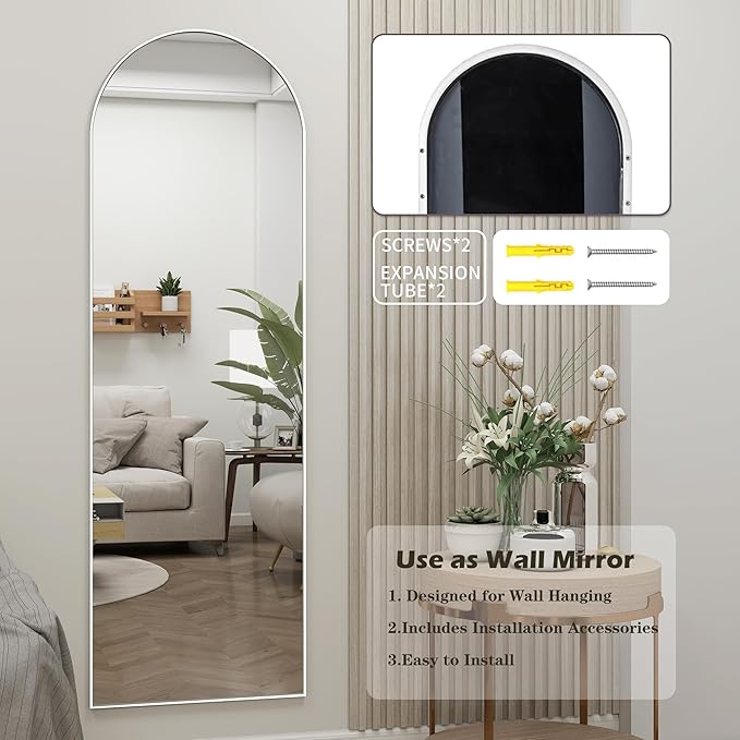 Door Mirror, Arched Full Length Mirror Over The Door, 16