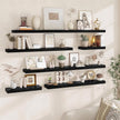 Fun Memories Floating Shelves for Wall, 40Inch Floating Shelves Set of 2, Hanging Shelf with Invisible Brackets, Wood Shelves for Living Room, Bedroom, Kitchen, Black