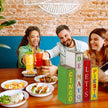 4 Pcs Cinco De Mayo Decor Wooden Books Stack Mexican Table Decorations Rustic Fiesta Tiered Tray Decor Sombrero Cactus Red Chili Centerpiece for Fiesta Mexican Birthday Party Decoration