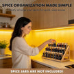 Spice Rack, Spice Organizer -3 Tier Bamboo Spice Racks, Solution for Spice Storage in Kitchens, Countertops，Storage Rooms and Other Places