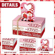 Geelin 4 Pcs Valentine Decorations Valentine Tiered Tray Decoration Wooden Gnome Book Stack Signs Ornament Vintage Table Decoration for Home Office Table Shelf Centerpiece Farmhouse Decorations