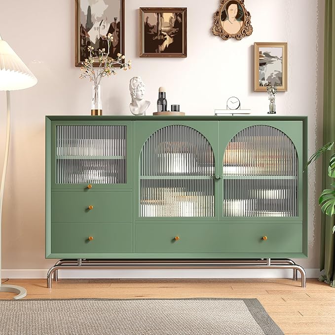 VEELIKE Vintage Sage Green Wallpaper Peel and Stick Thick Green Contact Paper for Cabinets Walls Countertops Waterproof 15.7''x354'' Green Removable Wallpaper for Bedroom Bathroom Kitchen Furniture