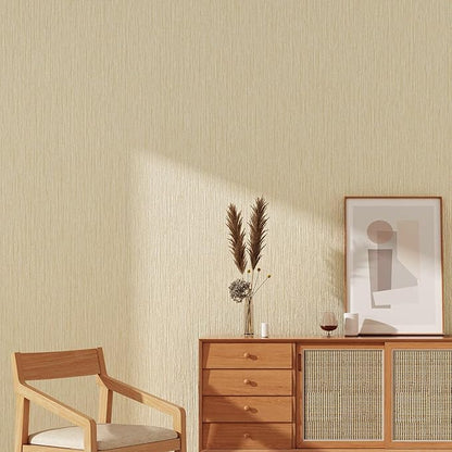 Haimin Grasscloth Wallpaper Textured 24in X 393in Fabric Contact Paper Textured Linen Wall Paper Peel and Stick Self-Adhesive Thick Vinyl Embossed Wallpaper (Yellow)