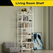 GIOTORENT 6-Wire Garage Shelving Storage Shelves, Metal Shelving Unit Pantry Rack, Kitchen Storage Adjustable Shelf 900Lbs Capacity for Laundry Kitchen Bathroom Organizer(White)