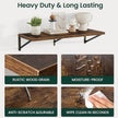 Floating Shelves, 12 Inch Deep Rustic Wood Wall Storage, 24W x 12D Wall Shelves Set of 2, Heavy Duty Metal Brackets, Large Industrial Book Shelf for Living Room, Kitchen, Bedroom, Brown