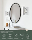 2-Light Wall Sconce, Indoor Up and Down Wall Lamp, Polished Chrome Wall Light for Bedroom Bathroom Stair Entryway, WL4830-2W-PC
