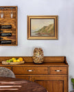 HUARCEY Gold Framed Vintage Wall Art for Living Room Canvas Coastal Wall Pictures Classic Landscape Painting Shelf Decor Natural Aesthetic Room Decoration Elegant Artwork Print for Bathroom, Bedroom