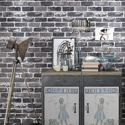 Okydoky Peel and Stick Wallpaper, Grey Brick Wallpaper for Home Decoration,Contact Paper Stick and Peel Backsplash, Vinyl Self Adhesive Wall Paper for House, Workshop & Office, 17.3" x 118", C201-3