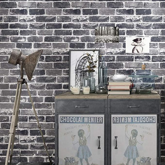 Okydoky Peel and Stick Wallpaper, Grey Brick Wallpaper for Home Decoration,Contact Paper Stick and Peel Backsplash, Vinyl Self Adhesive Wall Paper for House, Workshop & Office, 17.3" x 118", C201-3