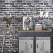 Okydoky Peel and Stick Wallpaper, Grey Brick Wallpaper for Home Decoration, Contact Paper Stick and Peel Backsplash, Vinyl Self Adhesive Wall Paper for House, Workshop&Office, 17.3
