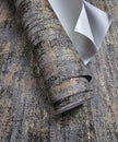 Black Gold Textured Wallpaper Distressed Industrial Metallic Peel and Stick Wallpaper 17.7in x 19.68ft Self Adhesive Contact Paper