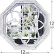 2 PCS Octagon Wall-Mounted Mirrors,Vintage Farmhouse Mirror for Wall Decor,Rustic White Color Decorative Accent Mirror for Foyer, Bathroom, Bedroom. (12”x12”)