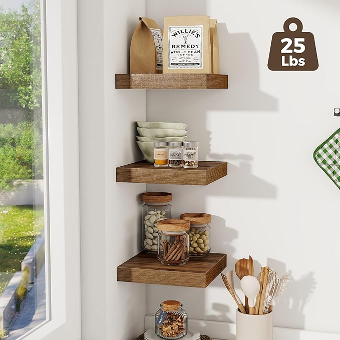 Fun Memories Square Floating Shelves for Wall, 9.3