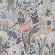 Peel and Stick Wallpaper Vintage Wall Paper Gray/Purple Floral Contact Paper Removable Wallpaper 17.3