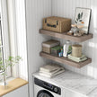 30 Inch Floating Shelves | 12 Inch Deep Grey Floating Shelves Set of 2 | 30