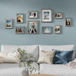 Vittanly Picture Frames Set of 10, Picture Frames Collage Wall Decor with Two 8x10, Four 5x7 and Four 4x6 Photo Frames, Gallery Wall Frame Set for Wall or Tabletop Display, Dark Grey