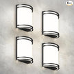 ASD LED Indoor Wall Mount Light Fixture - 10 Inch 15W Modern Interior Matte Black Dimmable Wall Sconce Light - ETL 3000K 4000K 5000K Adjustable - Hallway, Bedroom LED Wall Lights, 4 Pack