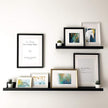 WELLAND Vista Espresso Wall Shelf Picture Ledge Floating Wall Shelves, 24-inch, Set of 2, Espresso