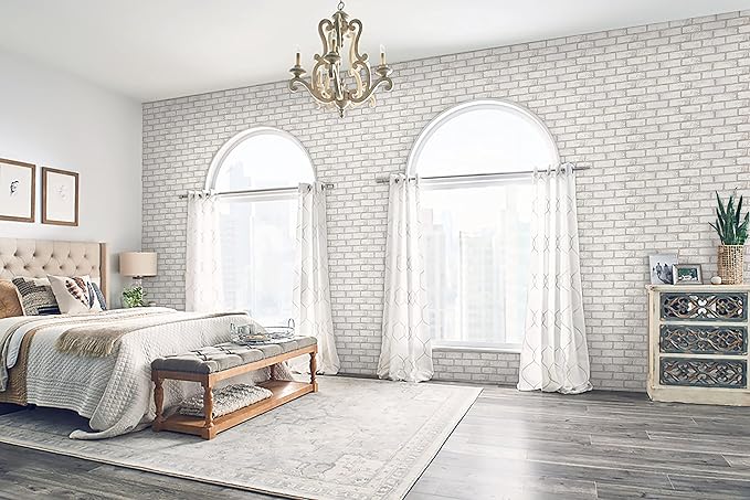 Timeet Brick Wallpaper Brick Peel and Stick Wallpaper Self Adhesive Brick Contact Paper Faux Brick Wallpaper Removable Wall Paper for Bedroom Laundry Room Accent Walls 17.7"×197"