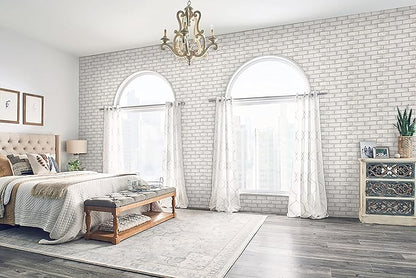 Timeet Brick Wallpaper Brick Peel and Stick Wallpaper Self Adhesive Brick Contact Paper Faux Brick Wallpaper Removable Wall Paper for Bedroom Laundry Room Accent Walls 17.7"×197"
