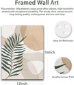 HesenDot Abstract Botanical Wall Art Set of 3, 30x40CM Neutral Plant Framed Canvas Prints, Beige Green Boho Aesthetic Wall Decor for Living Room Bedroom Bathroom Office Home