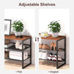 Shoe Rack Organizer - Sturdy Steel Shoe Organizer for Closet Entryway with Spacious Top and Strong Mesh Shelves Industrial Style Standing Storage Shelves (3-Tier 11.8