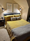 Modern Black Plug in Wall Lamp, Real Dark Wood Wall Sconces Lighting, for Living Room, Bedroom, Guest Room, E26 Base