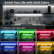 LAFULIT 8 PCS RGB Under Cabinet Lights Kit, App and Remote Control Led Strip Lights, Music Sync Color Changing Led Lights, Plug in Light for Cabinet, Counter, Shelf, Bookcase, 13ft
