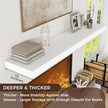 Floating Shelves for Wall, 55 Inch Wide x 12 Inch Deep Floating Shelves, Long Wood Floating Wall Shelf Shelves for Living Room Bathroom Bedroom Kitchen Home - (White, 55