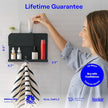 WallShelfie Bedside Wall Organizer & Dorm Decor - Dorm Room Essential, Floating Bedside Shelf Wall Mount Organizer, Remote Control Holder, Cool Teen Girls Trendy Stuff, Room Organization (Black)