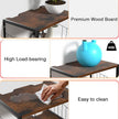 Floating Nightstand, Wood Floating Bedside Table with Cable Hole, Wall Mounted Nightstand for Bedroom, Living Room, Bathroom, Kitchen (Rustic Brown)