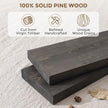 Marsmiles Floating Shelves for Wall - 36 Inch Grey Wood Floating Shelves Set of 2-36 Inch Wide x 7.7 Inch Deep x 1.6 Inch Thick Rustic Wooden Shelves for Room Wall