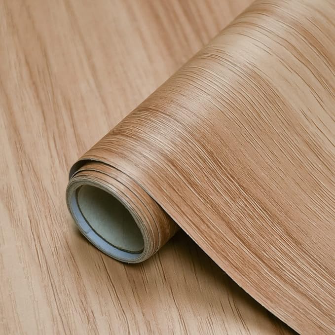 Sevalo Wood Contact Paper Wood Peel and Stick Wallpaper Light Wooden Look Grain Contact Paper for Cabinets and Drawers Self Adhesive Removable Wallpaper Natural Waterproof Vinyl 15.7inW 197inL