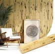 Natural Bamboo Wall Panel for Interior Wall Decor, Renewable Pole Wrap Wainscoting Paneling for Wall Ceiling Furniture Cabinet Office, 48 x 96 Inch, Light Burned