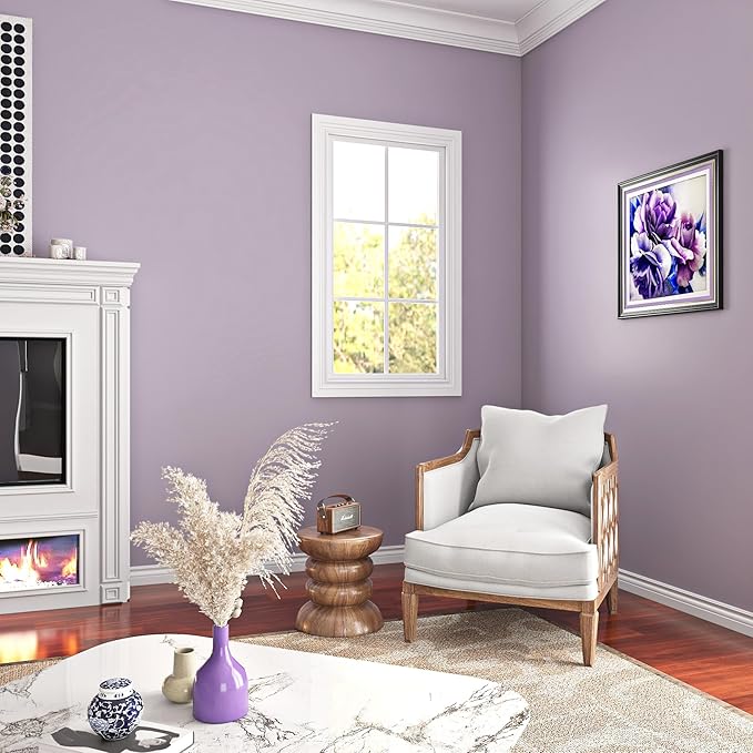 Livelynine 15.8x394 Inch Peel and Stick Wallpaper Purple Self Adhesive Contact Paper Decorative Lilac Lavender Girl Wallpaper for Bedroom Girly Room Kids Cubicle Dresser Cover Classroom Contact Paper