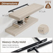 Heimlove 36 Inch Floating Shelves for Wall,10 Deep Grey Wood Shelves with Invisible Brackets,Wall Mounted Storage & Display Shelves for Bedroom,Living Room,Kitchen,Office