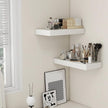 Deep Floating Shelves | 24 Inch White Floating Shelves Set of 2 | 12 Inch Deep Rustic Wood Shelves for Wall | 24