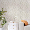 WENMER 17.71 Inch x 236 Inch Geometric Hexagon Wallpaper Peel and Stick Wallpaper Contact Paper Removable Self Adhesive Wall Paper Vinyl Film for Home Drawer Cabinet Countertop Door