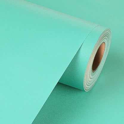 Livelynine Turquoise Wallpaper Peel and Stick Solid Color Wall Paper Aqua Green Contact Paper for Cabinets Kitchen Wallpaper Waterproof Desk Vinyl Wrap Self Adhesive Tiffany Blue Removable 15.8x78.8
