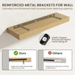 40 Inch Floating Shelves | 6.5 Inch Deep Oak Floating Shelves Set of 2 | 40