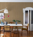 Wallpaper Peel and Stick Wood Grating Stripe Self-Adhesive Wallpaper Faux Wood Contact Paper Wood Slats Self Adhesive Wall Paper PVC Vinyl Film Removable Waterproof 17.3